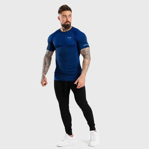 Seamless Dry-Knit Tee - Electro Blue in Half Sleeves