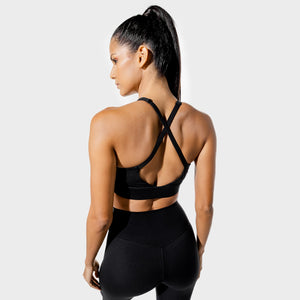 Women's Fitness - Wrap Sports Bra - Black