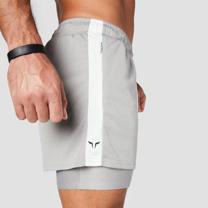 Hybrid Performance 2-in-1 Shorts - Light Grey