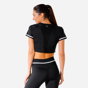 Hybrid Crop Top - Black