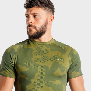 Wolf Seamless Tee - Khaki