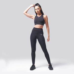 Essential High Waisted Leggings 27"  - Black