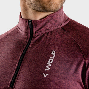 Wolf Running Top - Burgundy