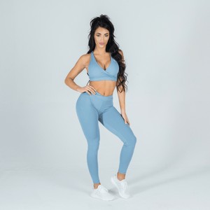 Athena Pastel Blue Look | Bra + Leggings