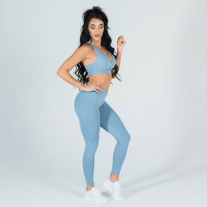 Athena Pastel Blue Look | Bra + Leggings