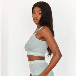 Soft Chic Ribbed Bralette - Sage