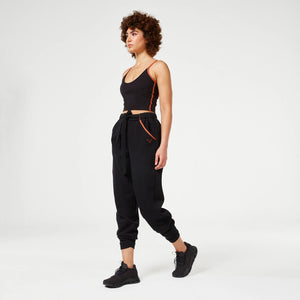 Retrograde Criss Cross Tie Joggers - Black