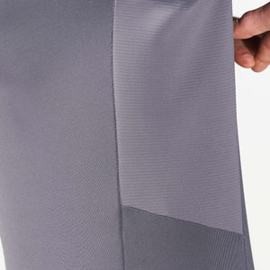 Statement Ribbed Tech Tee - Asphalt