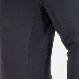 Statement Ribbed Long Sleeves Tee - Black