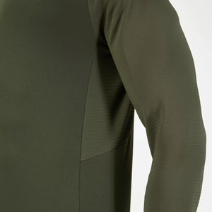 Statement Ribbed Long Sleeves Tee - Kombu Green