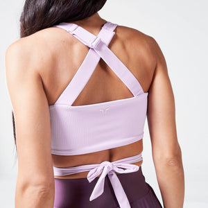 Core Ribbed Bra Top - Purple Rose