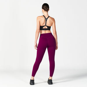 Core V-Cropped Leggings - Dark Purple