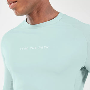 Statement Ribbed Long Sleeves Tee - Grey Mist