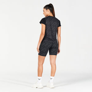 Core Wild Print Back Tee - Black