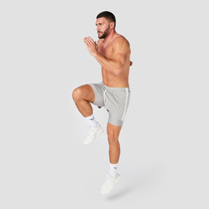 Hybrid Performance 2-in-1 Shorts - Light Grey