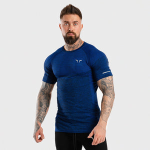 Seamless Dry-Knit Tee - Electro Blue in Half Sleeves