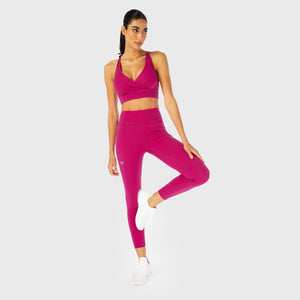 Infinity Cropped 7/8 Leggings - Festive Fuchsia