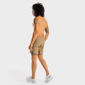 Primal 2-in-1 Shorts - Taupe