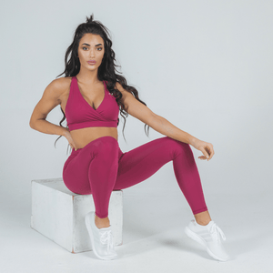 Athena Deep Fuchsia Look | Bra + Leggings