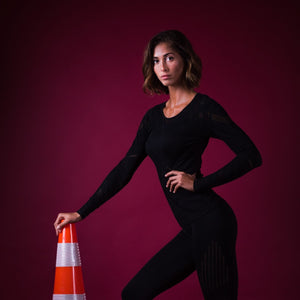 Seamless Black Look | Top + Leggings