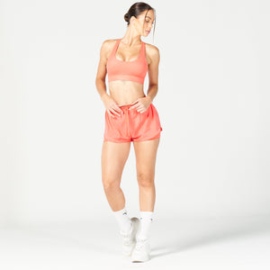 Glaze 2-in-1 Shorts - Hot Coral