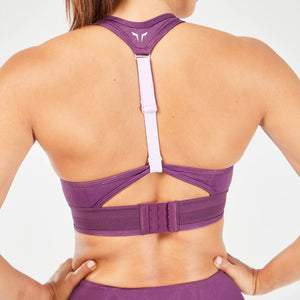 Serpent Zip Up Bra - Shadow Purple