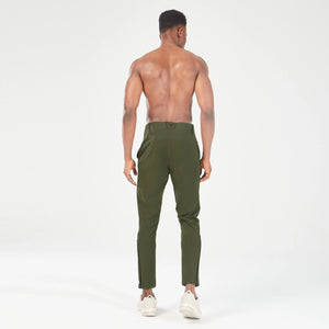 Statement Ribbed Smart Pants - Kombu Green
