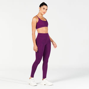 Core Wild Print Leggings - Dark Purple