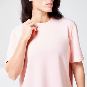 Code Oversized Drip Tee - Peach Whip Marl