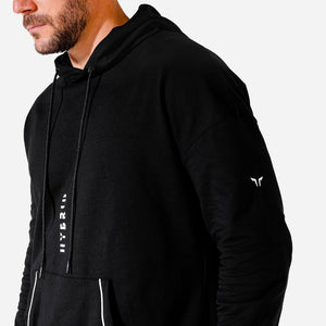 Hybrid Vertical Hoodie - Black