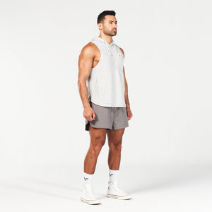 Golden Era New School Hooded Tank - Light Grey Marl