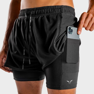 Hybrid 2-in-1 Shorts - Full Onyx