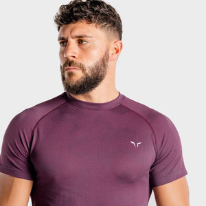 Wolf Seamless Tee - Burgundy