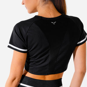 Hybrid Crop Top - Black