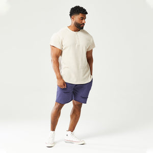Golden Era Waffle Top Short Sleeves - Grey Morn