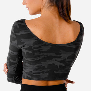 Warrior Crop Tee - Camo