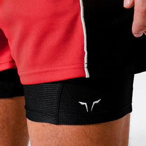 Hybrid 2-in-1 Shorts - Red