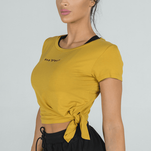 She-Wolf Crop Top - Mustard