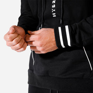 Hybrid Vertical Hoodie - Black
