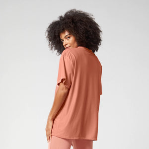 Mesh Reversible Tee - Light Mahogany