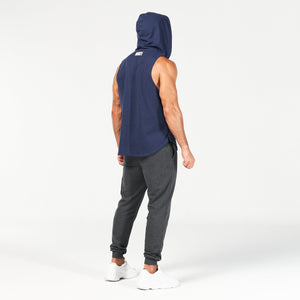 Golden Era New School Hooded Tank - Navy Marl