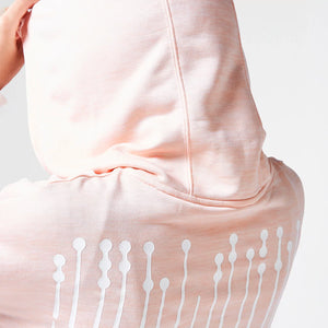 Code Oversized Drip Hoodie - Peach Whip Marl