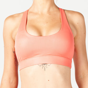 Glaze Sports Bra - Hot Coral