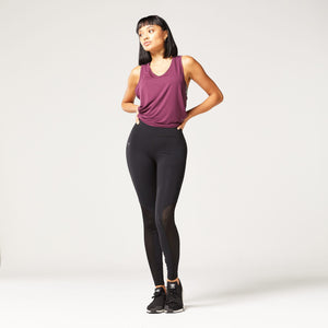 Code Mesh Back Tank - Mid Oxblood Red