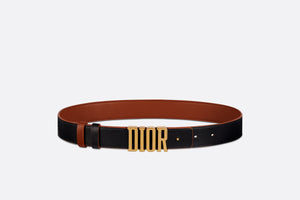 D-Fence Reversible Belt • Cognac-Color and Black Smooth Calfskin, 30 MM