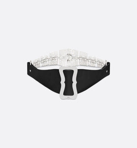 Dior Métamorphose Belt • Black Matte Calfskin and Silver-Finish Metal, 10 CM