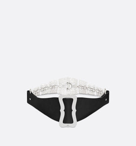 Dior Métamorphose Belt • Black Matte Calfskin and Silver-Finish Metal, 10 CM