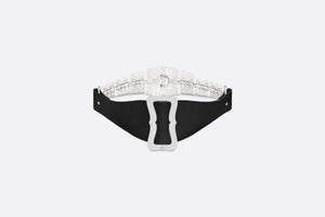 Dior Métamorphose Belt • Black Matte Calfskin and Silver-Finish Metal, 10 CM