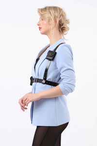 Leather Double Micro Bag Harness