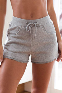 High Waisted Shorts - Grey